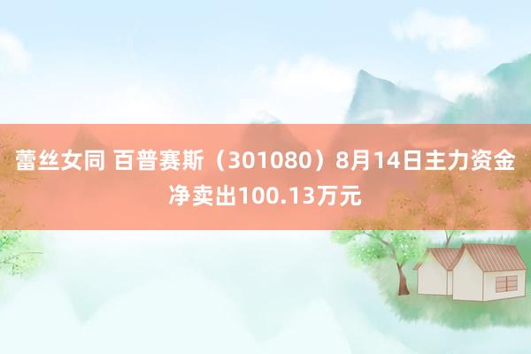 蕾丝女同 百普赛斯（301080）8月14日主力资金净卖出100.13万元